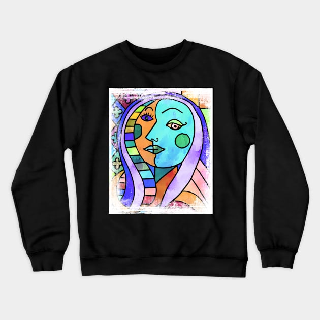 lady cubism Crewneck Sweatshirt by MGphotoart